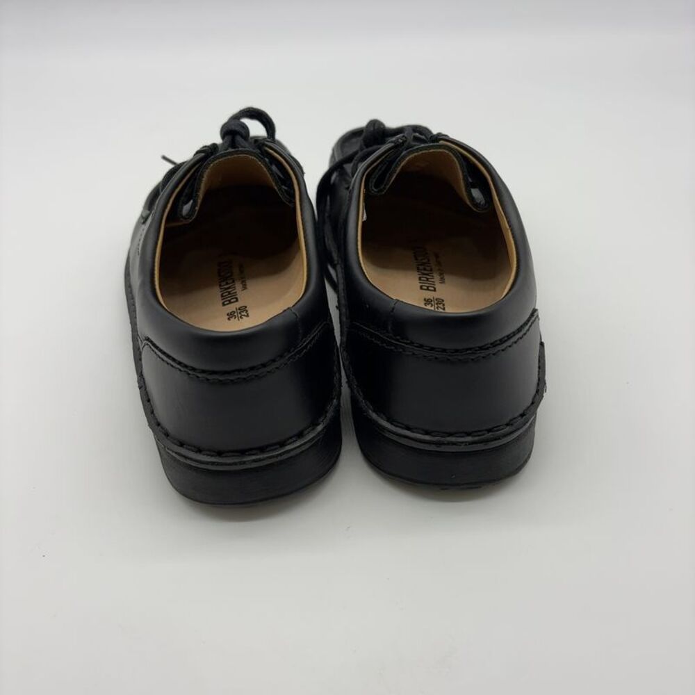 Birkenstock Black Leather Lace-Up Clogs - Picture 3 of 6